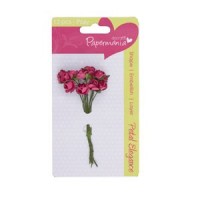 petal posy (12pcs) - deep pink rose